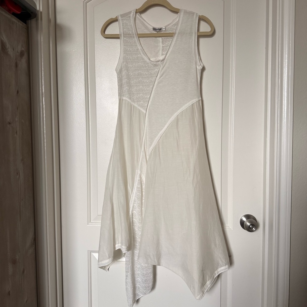 Monoreno sleeveless silk cotton patchwork peasant dress, whimsical fairy, bridal